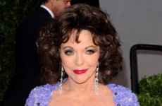 joan collins faints