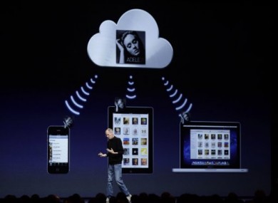 Apple CEO Steve Jobs talks about the music component of iCloud at the Worldwide Developers Conference in San Francisco.