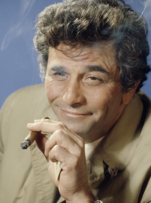 Peter Falk as legendary TV detective Lt Columbo.