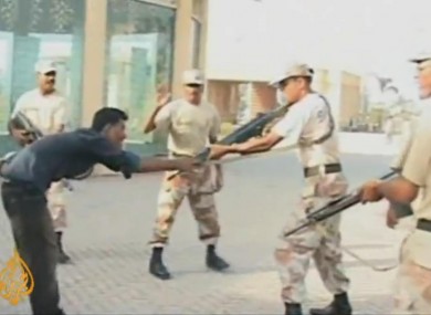 Screengrab of the video seconds before the boy is shot.
