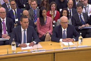 ames Murdoch (left) , Deputy Chief Operating Officer and Chairman and Chief Executive Officer, International News Corporation and Rupert Murdoch, Chairman and Chief Executive Officer, News Corporation