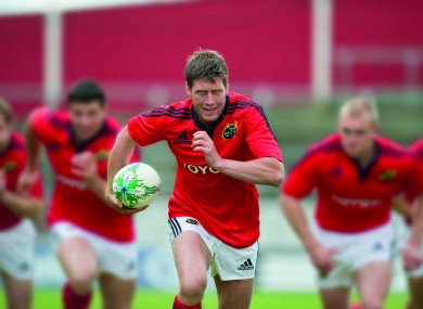 O'Gara at yesterday's launch of the new Munster kit for 2011/2012.