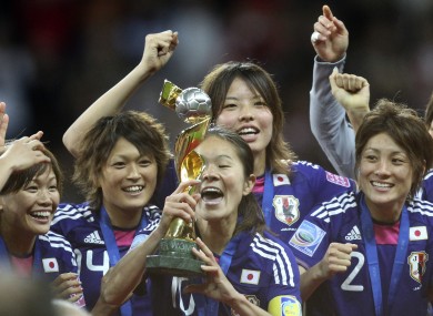 The Japanese women's team: in happier times.