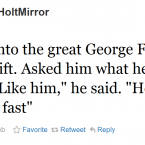George Foreman gave some succinct, Twitter-friendly analysis ahead of last night's fight.