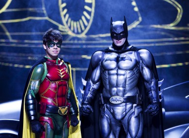 Karel Simons as Robin and Nick Court as Batman in 'Batman Live World Arena Tour' which runs at the 02 in Dublin until Saturday.
