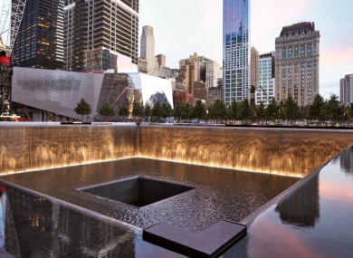 The 9/11 memorial - where the south tower once stood