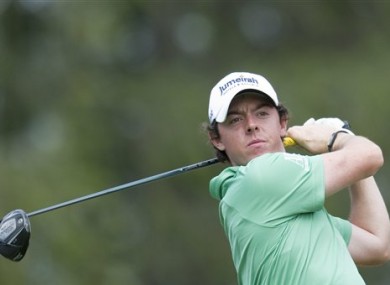 The US Open winner tees off during today's second round of the European Masters in Crans Montana, Switzerland.