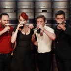 The Scissors Sisters with a pint... or four