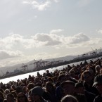 An estimated 5,000 people turned up for the protest. 