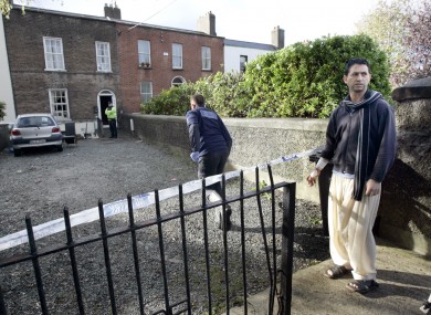 The house where the body was found. Ishtar Ahmed, right, tried to rescue the woman inside