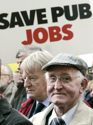 John McMahon from Limerick joined hundreds of publicans.