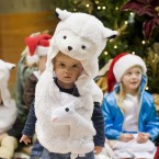 Eoin Huitema from Blanchardstown, aged 2, takes centre stage at the Irish Life charity nativity play in Dublin. 