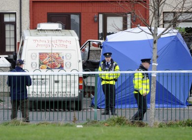 The scene of the shooting in Ballyfermot in November