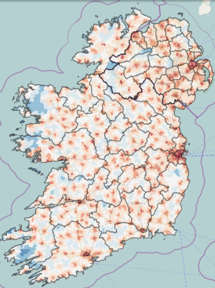 The AIRO map displays various data - like, for example, how far you are from a secondary school.
