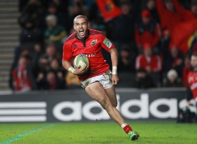 Zebo scoring his third try on Saturday.
