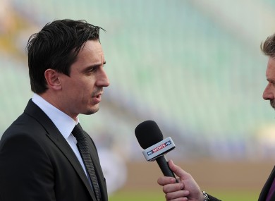 Gary Neville, interviewed by Sky colleague, Nick Collins.
