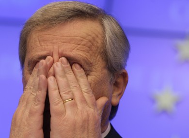 Jean-Claude Juncker announcing the €130bn bailout for Greece earlier this week