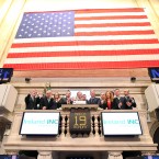 Taoiseach Enda Kenny rings the opening bell at the New York Stock Exchange on March 19, 2012 in New York City. (Photo by Ben Hider/NYSE Euronext)