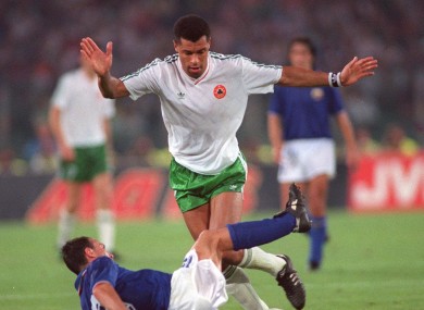 Paul McGrath in serene form for Ireland at Italia '90