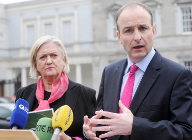 Senator Mary White, with Micheal Martin last month: White was one of two party vice-presidents to abstain in voting to expel Bertie Ahern last night.