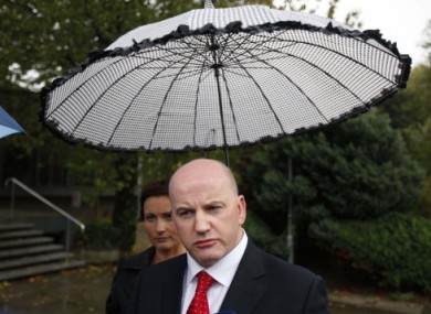 Seán Gallagher outside RTÉ after participating in Pat Kenny's radio show the morning after the Frontline debate.