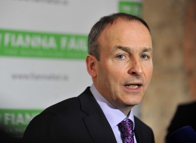 Micheál Martin at the ard fheis yesterday