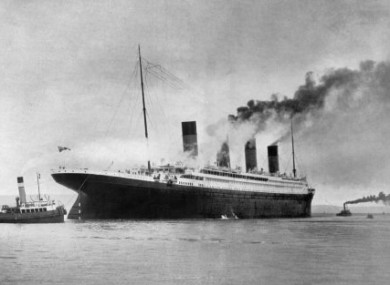 The (original) Titanic leaving Southampton in April 1912.