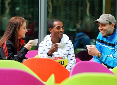 Linda Byrne, Kenenisa Bekele and Mark Kenneally