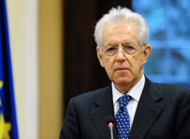 Italian PM Mario Monti.