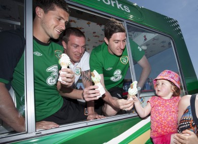 hane Long, Stephen Ward and Richard Dunne to celebrate Three on the Quay.