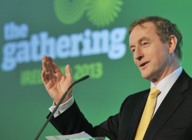 Enda Kenny speaking at the launch of The Gathering today
