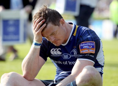 A dejected Brian O'Driscoll reflects on Leinster's final defeat.