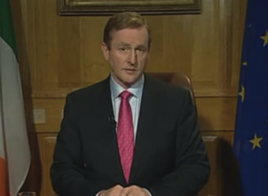 Enda Kenny addresses the nation last December ahead of his government's first budget