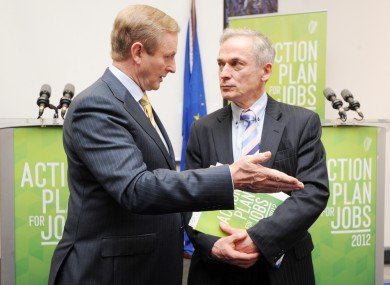 Enda Kenny and Richard Bruton pictured last month