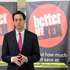 Labour leader Ed Miliband at the launch of Livingstone's London Manifesto. 