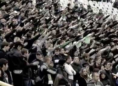 A still from BBC Panorama's Stadiums of Hate documentary.