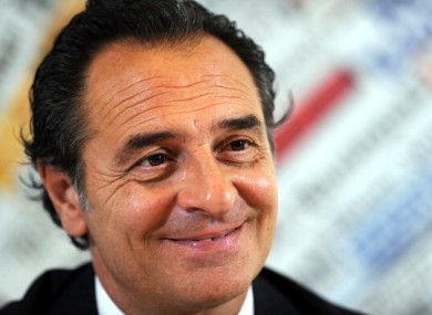 Italy football coach Cesare Prandelli