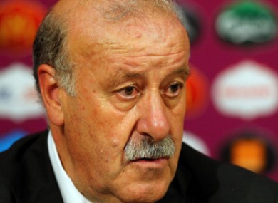 Del Bosque believes the Italians will start with the same side that beat Germany.