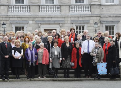 Women who suffered symphysiotomies at the Dáil earlier this year