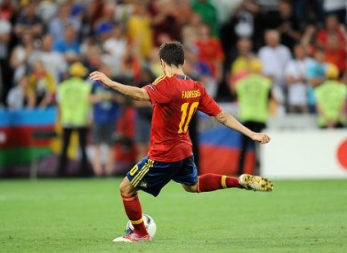 Fabregas after his goal.