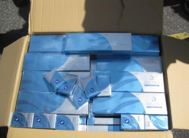 Some of the cigarettes seized during Tuesday's operation