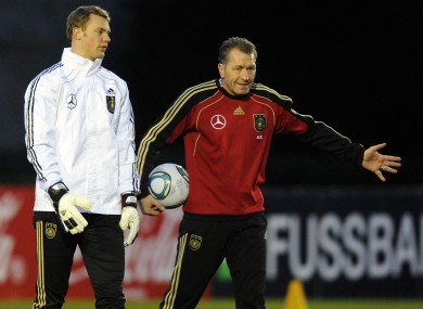 Koepke with Manuel Neuer.