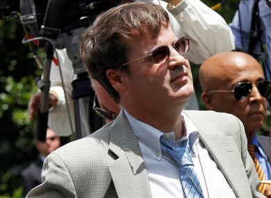Neil Munro pictured in the White House Rose Garden yesterday