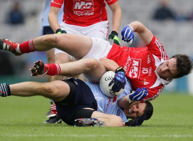 Dublin's Kevin McManamon and Derek Crilly of Louth.