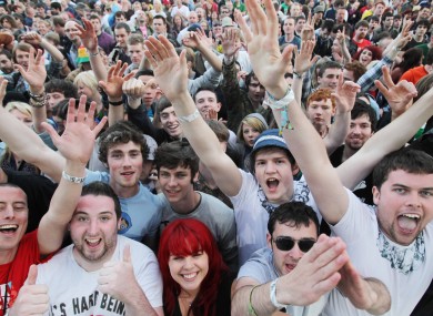 Crowds at the Stone Roses concert in Dublin's Phoenix Park on Thursday