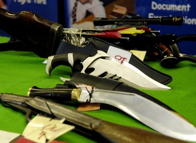 Weapons handed in during the 2006 weapons amnesty