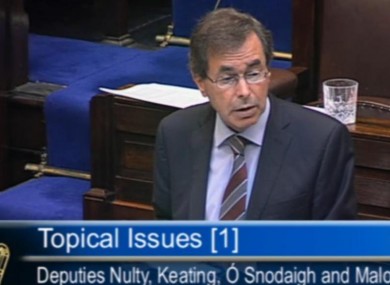 Alan Shatter speaking in the Dáil today