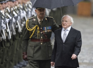 President Michael D Higgins inspects a Defence Forces Guard of Honour after his inauguration in November.