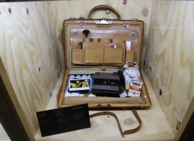 Q's Bag of tricks - from the Designing 007 Fifty Years of Bond Style press view in London today