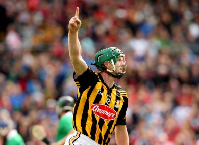 Kilkenny's Henry Shefflin celebrates his goal.